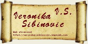 Veronika Sibinović vizit kartica